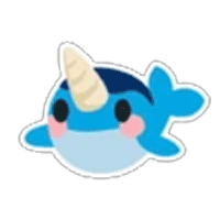 Narwhal Sticker - Rare from Ocean Sticker Pack